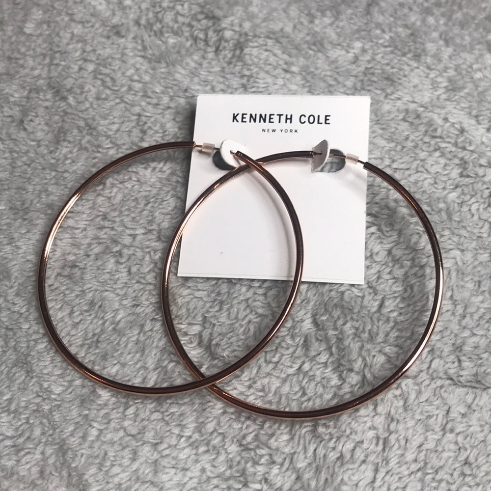 kenneth cole rose gold hoop earrings